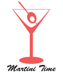 Martini Glass and Drink