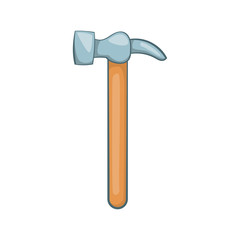 Carpenter hammer icon. Cartoon illustration of hammer vector icon for web design