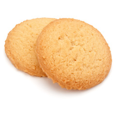 short pastry cookies isolated on white background