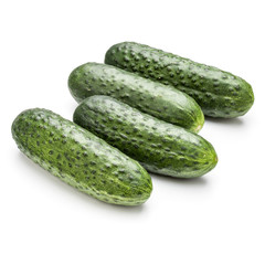 Cucumber vegetable isolated on white background cutout