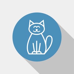 cat linear vector icon