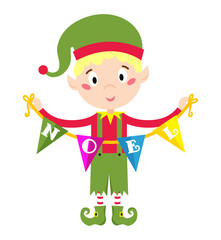 Elf helper vector illustration