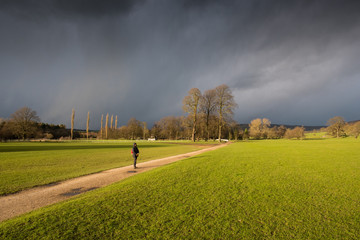 Walking in the Stormy English Countryside