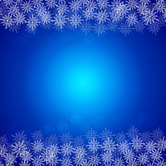Christmas card on blue background vector illustration