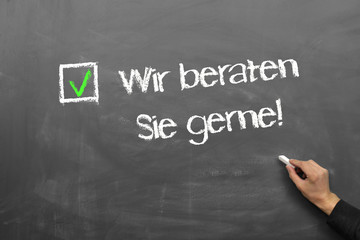 Fototapeta premium Wir beraten Sie gerne!