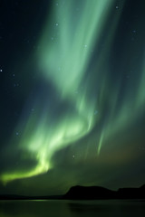 Obraz na płótnie Canvas Aurora Borealis beautiful northern light in the clear night sky, Iceland