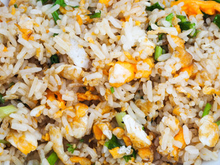  egg fried rice with vegetable.