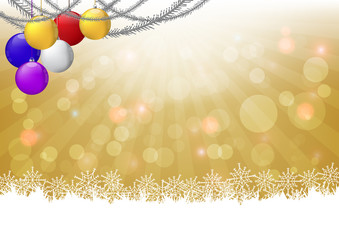 Christmas light party with Snowflake vector illustration