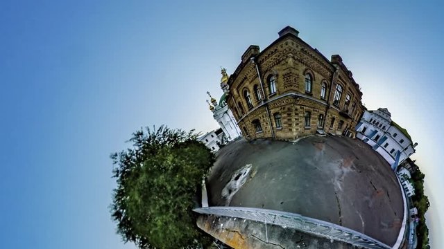 Little Tiny Planet 360 Degree. Pechersk Lavra