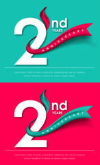 Anniversary emblems template design