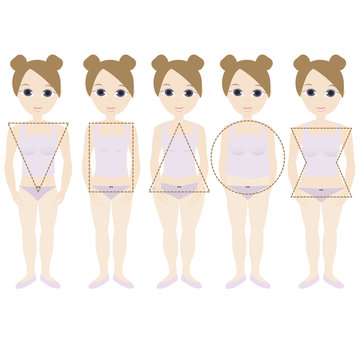 set of types  female figures