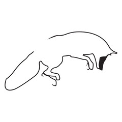 Vector logo fox. Brand color silhouette icon.