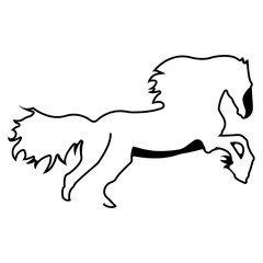 Vector logo horse. Brand color silhouette icon.