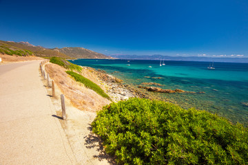 Fototapeta na wymiar Corsica coastline near Ajaccio, France, Europe.