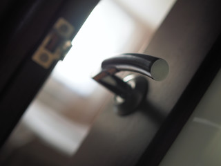 Close up of the door handle