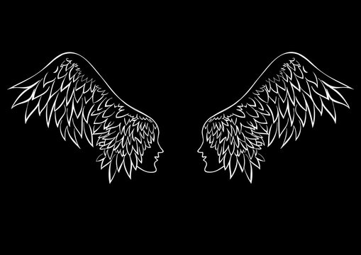 vector angel wings.