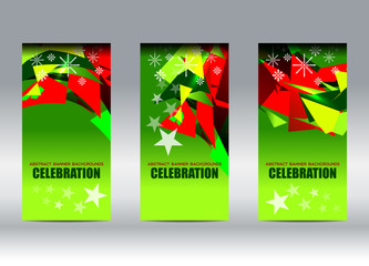 Christmas and New Year banners background design, vector illustration