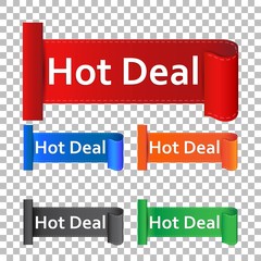 Hot deal sticker. Label vector illustration on isolated background