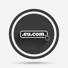 Domain EU.COM sign icon. Internet subdomain.
