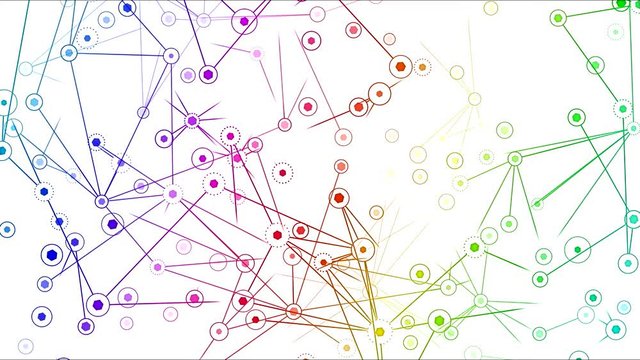 Connected Objects, Information Exchange Animation - Loop Rainbow