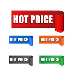 Hot price sticker. Label vector illustration on white background
