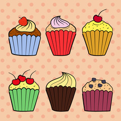 Сupcakes set