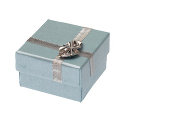 Small box for christmas gift on white background