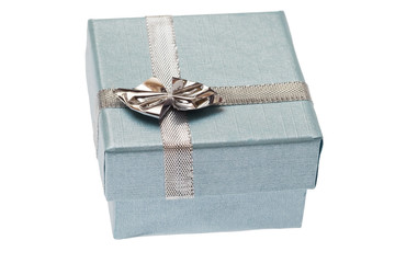 Small box for christmas gift on white background