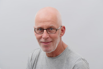 portrait of a mature man with glasses