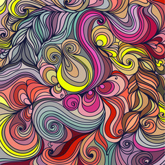 vector wave spit curls colorful abstract pattern background