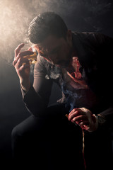 bloody gangster in action