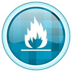 Blue glossy vector icon