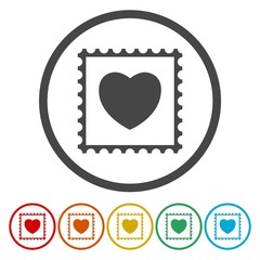 Vector post Stamp heart