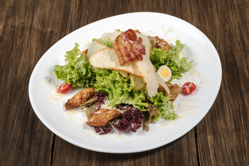 Caesar salad with croutons