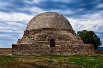 the old building of the mausoleum architectural monument in the oriental style in the town of Bulgar