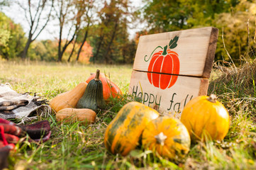 Happy autumn outdoors