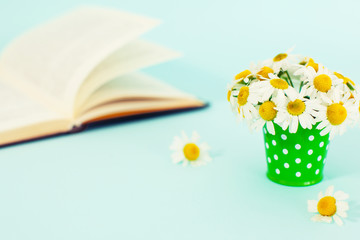 Flowers in bucket