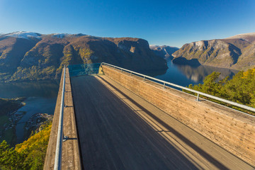 Obraz premium Aurland balcony, Norway