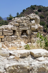 Fototapeta na wymiar Ruins of the old Greek houses