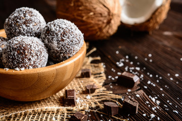 Truffles - classic no bake Chocolate coconut balls