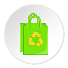 Package recycling icon. Cartoon illustration of package recycling vector icon for web