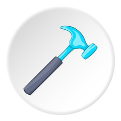 Hammer icon. Cartoon illustration of hammer vector icon for web