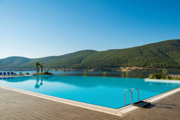 Fototapeta premium Nice swimming pool outdoors on bright summer day