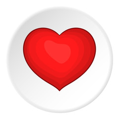 Heart icon. Cartoon illustration of heart vector icon for web