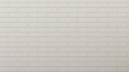 White brick wall background. 3d render