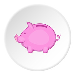 Piggy icon. Cartoon illustration of piggy vector icon for web