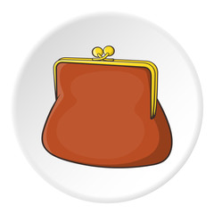 Womens wallet icon. Cartoon illustration of womens wallet vector icon for web