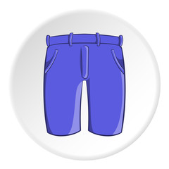 Men classic shorts icon. Cartoon illustration of men classic shorts vector icon for web