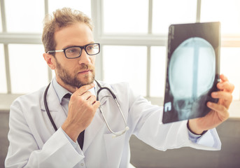 Handsome medical doctor
