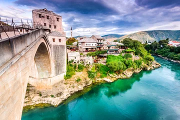 Tuinposter Stari Most Mostar, Bosnia and Herzegovina